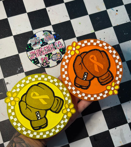 Checkered Ring Cancer Gloves