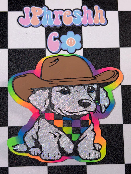 Dog W/ Checker Bandana