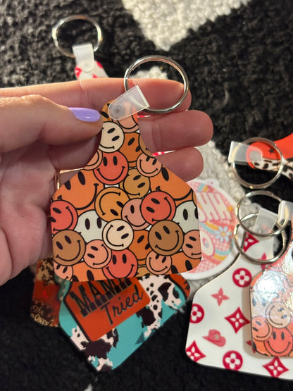RTS - Cow Tag Keychain